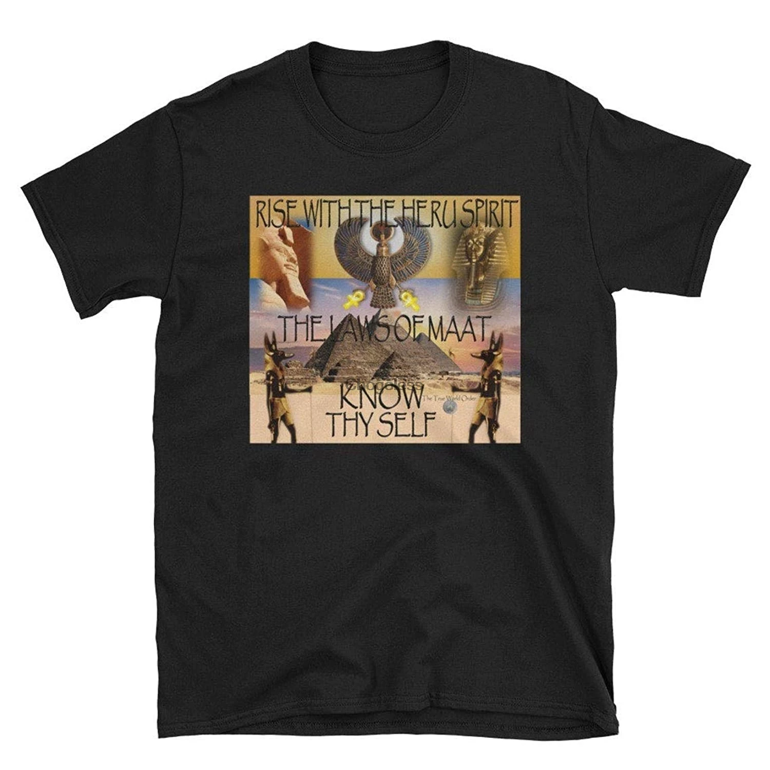 

The True World Order HeruSpirit Know Thy Self Short Sleeve Unisex TShirt Short Sleeve Cotton TShirt Black