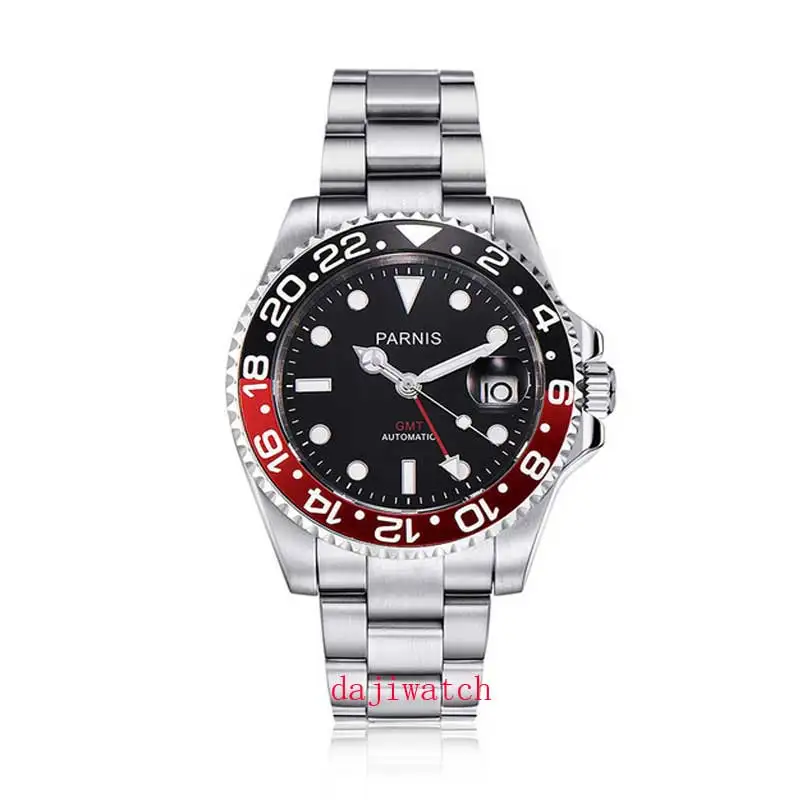 Parnis 40mm Mechanical Watches GMT Sapphire Crystal Man Watch 2018 Diver Automatic relogio masculino Role Luxury | Наручные часы