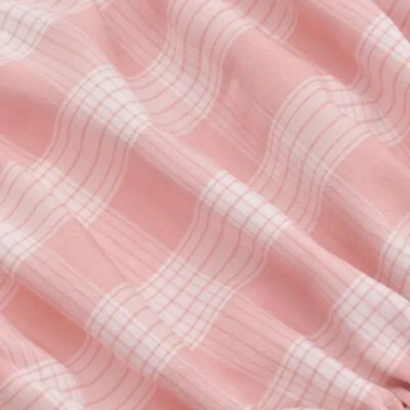 

Long Sleeve Dress Women Pleated Slash-neck Plaid Sweet Bodycon Flare-sleeve Lady Slim Sexy Club-wear Trendy Chic Ulzzang Elegant