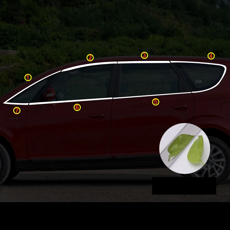 rs m2 14 pcs trims Lsrtw2017 304 нержавеющая сталь окна автомобиля планки для jac уточнить s3 s5 rs m2 - Название цвета: rs m2 14 pcs trims