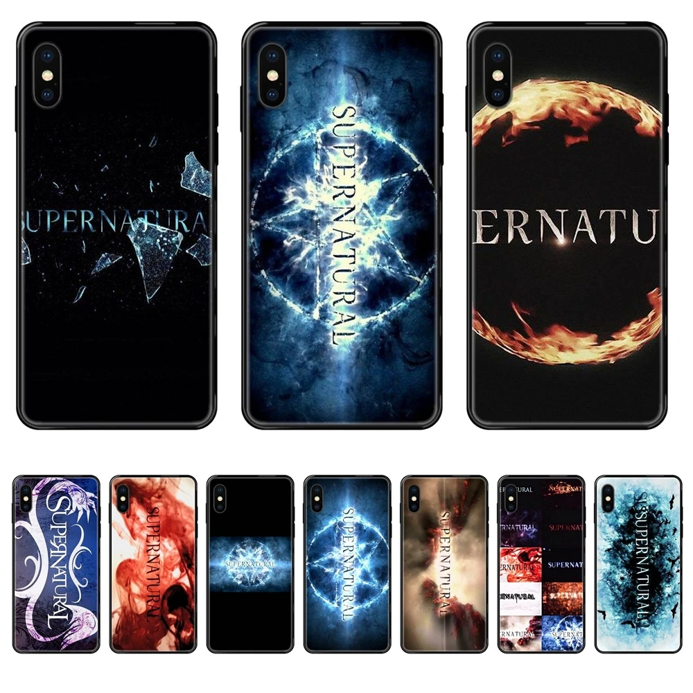 Черный мягкий ТПУ чехол для телефона супернатуральный Spn логотип Cyber Monday Galaxy Note 4 8