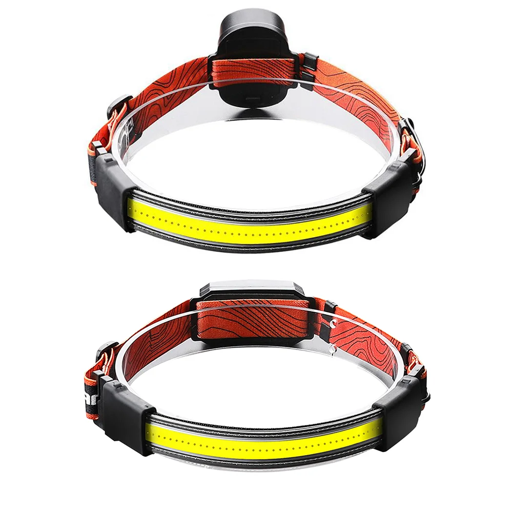 USB RechargeableBattery Powered Work Light Warning Camping Lamp COB LED Headlamp Riding Head Torch | Освещение