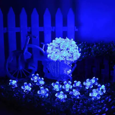 Солнечная струнная лампа 60 LED Водонепроницаемая гирлянда Сказочный свет