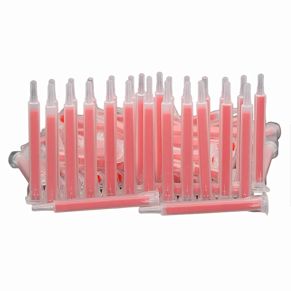 

250pcs AB Glue Square Mixing Mouth Tube 83mm Plastic Dispensing Mixer Tube Static Mixing Nozzle Set for 50ml Cartridges AB Glue