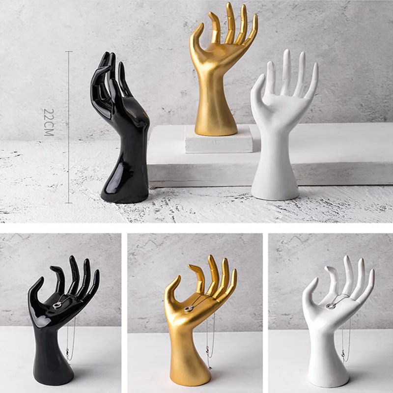 Лидер продаж подставка-держатель для ювелирных изделий из золотистой смолы -