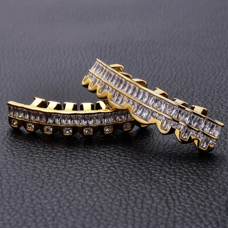 Хип-хоп кубические циркониевые Зубные коронки ShinyTop нижние грили зубной рот панк