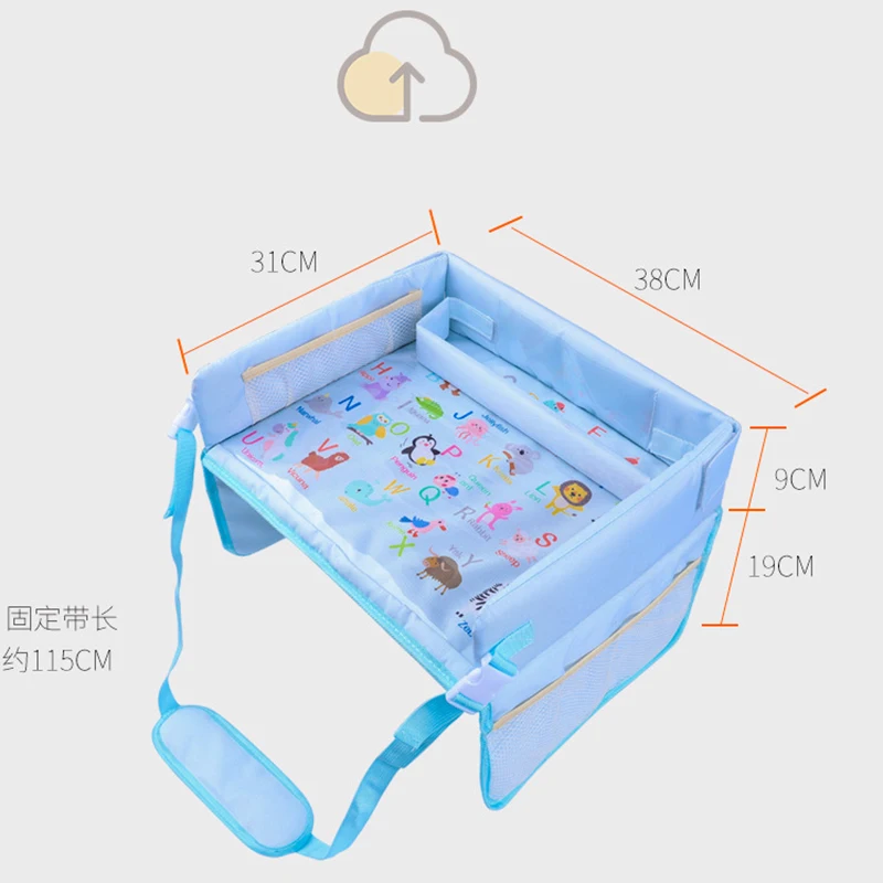 

Upgraded Multifunction Autos Baby Seat Tray Waterproof Table Car Seat Tray Storage Kids Toys Infant Holder Cartoon Baby Fence