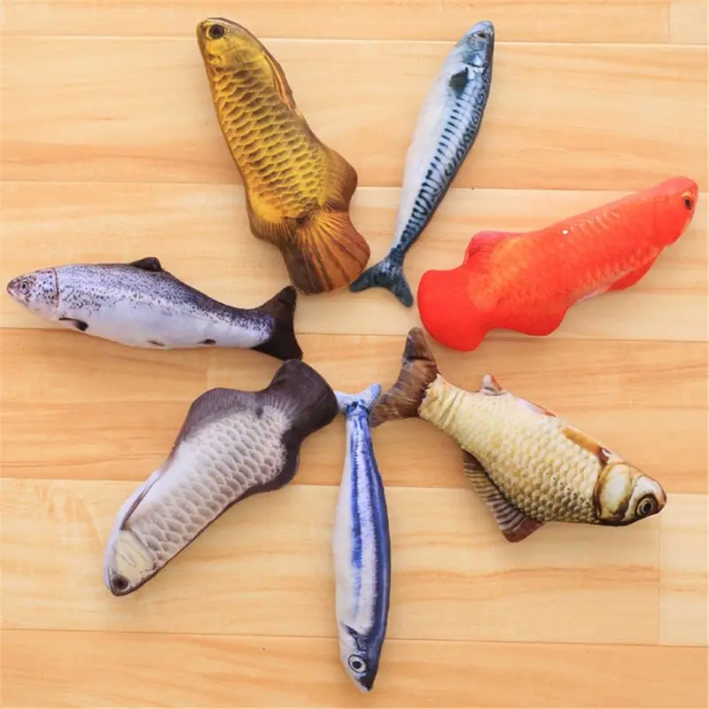 

1PC Creative Pet Cat Kitten Chewing Cat Toys Catnip Stuffed Fish Interactive