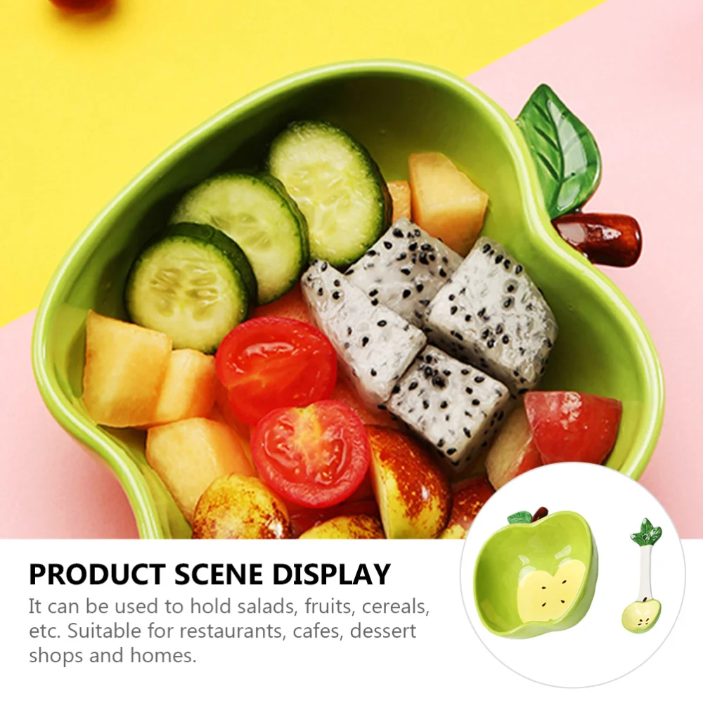 1 Набор Салатница в форме яблока детская миска для еды милая керамическая с