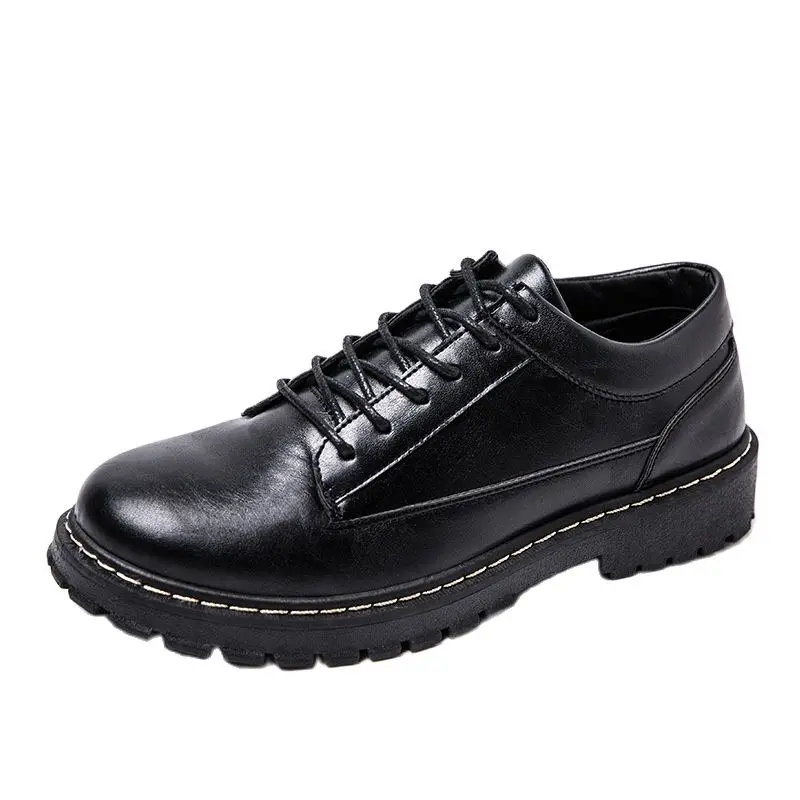 

2021 Spring/ Autumn/Winter small leather shoes men's trend casual bright leather shoes British wind hundred students tide shoes