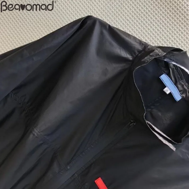 Bearomad 2021 Fashion Woman Black Casual Shorts Suit O-Neck 3/4 Sleeve Straight Type Tops+Elastic Waist Loose Shorts 2 Piece Set