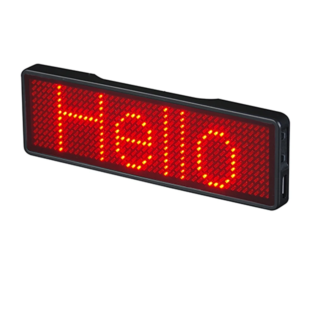 

Bluetooth Rechargeable Digital LED Badge Insignia DIY Programmable Scrolling Message Board Mini LED Display LED Name Tag