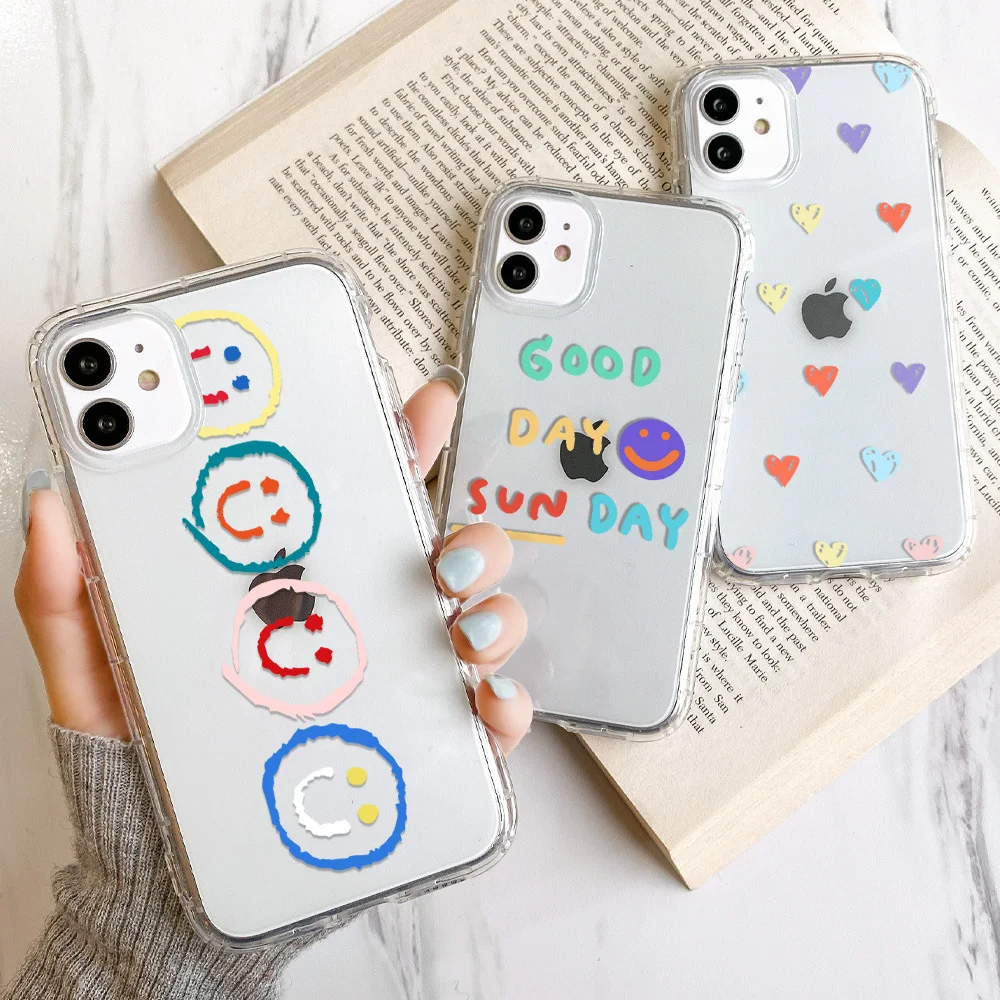 Cute Funny Smiley Case Case For Iphone 12 Pro Max 11 13 14 Pro Mini XS Max X XR 6 6s 7 8 Plus SE 2020 10 14 Plus Shell Houseing