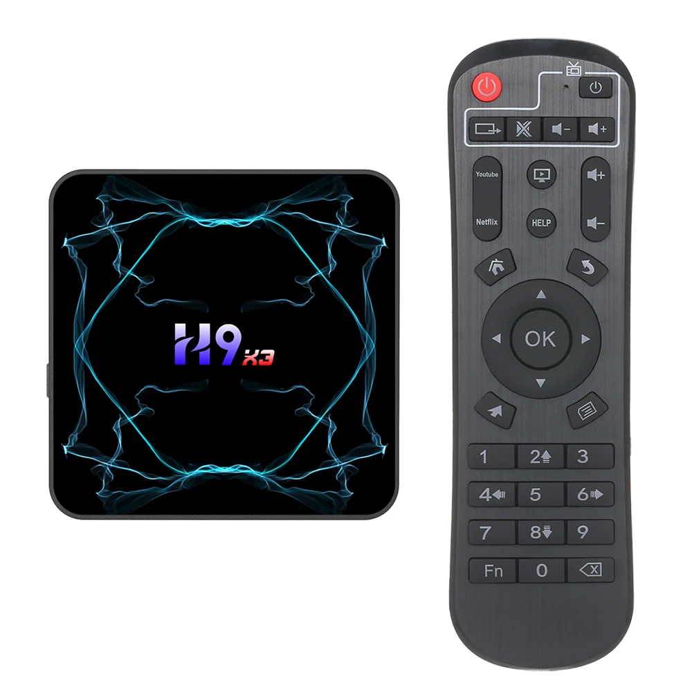 Смарт ТВ коробка H9X3 Android 9 0 Amlogic S905X3 A55 Процессор Декодер каналов кабельного