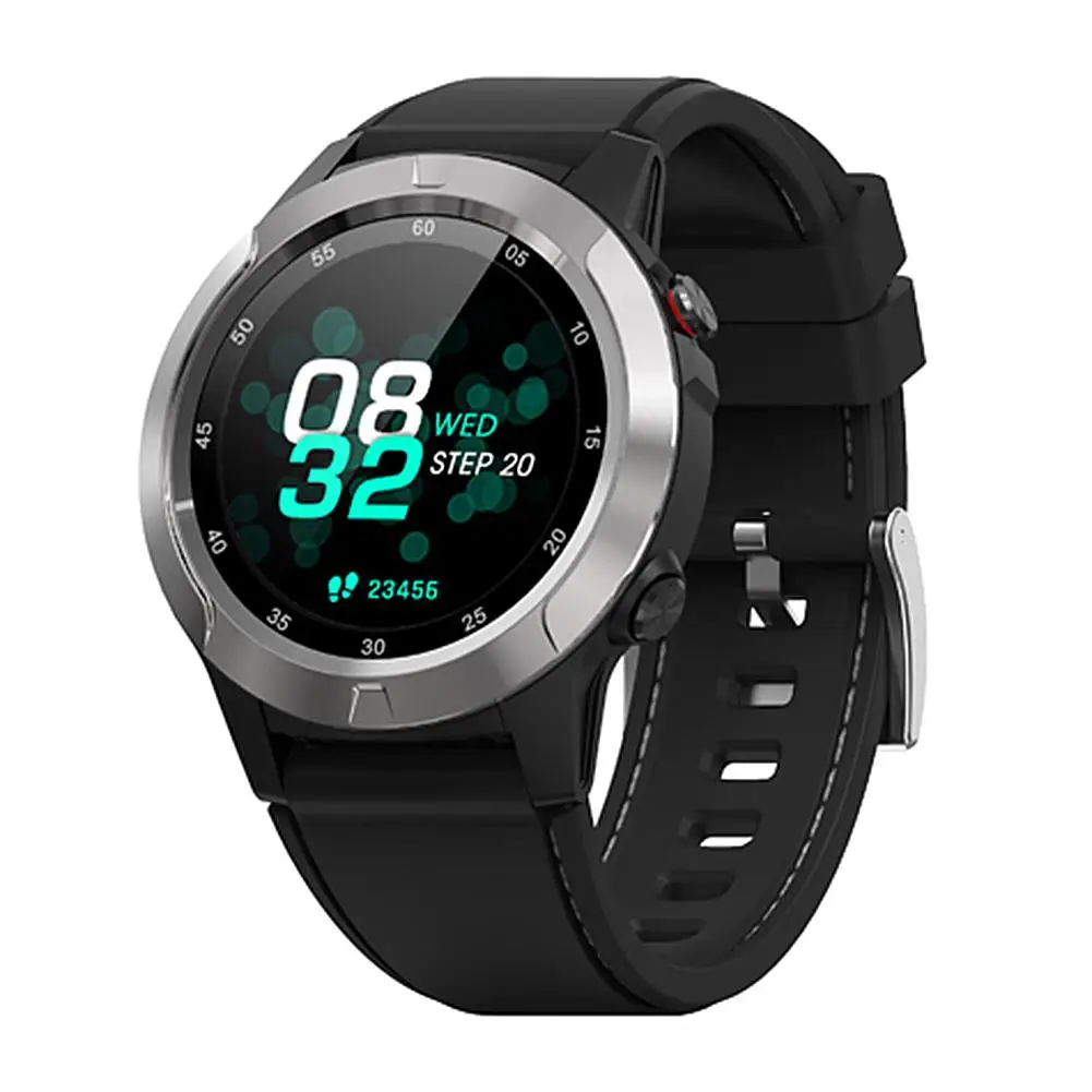 Silver SMA-M4, Смарт-часы, gps компас, барометр, 1,3 дюймов, IP67, водонепроницаемые, спортивные, Bluetooth, звонки, пульсометр, кровяное давление, уличные Смарт-часы - Цвет: Silver