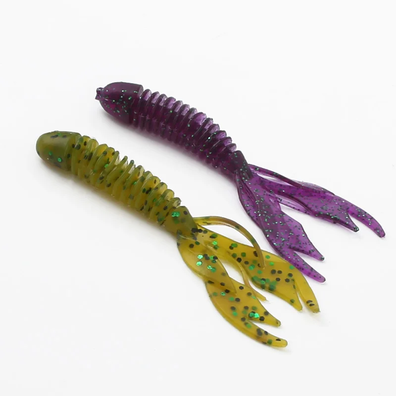 Ardea Soft Lures 76mm 2g Worm Silicone Bait Wobblers Swimbait Artificial Double CoBaitfishing Bass Fishing Tackle jigging