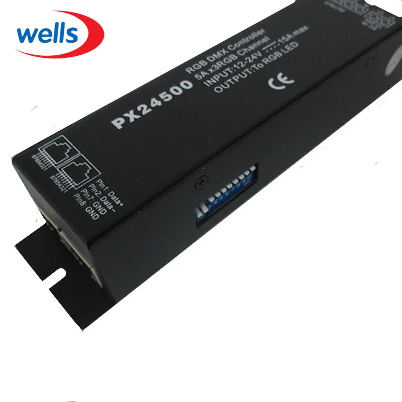 PX24500 DMX512/1990 контроллер 3 CH Для RGB светодиодный светильник лампа DC 12V 24V|rgb led controller|led