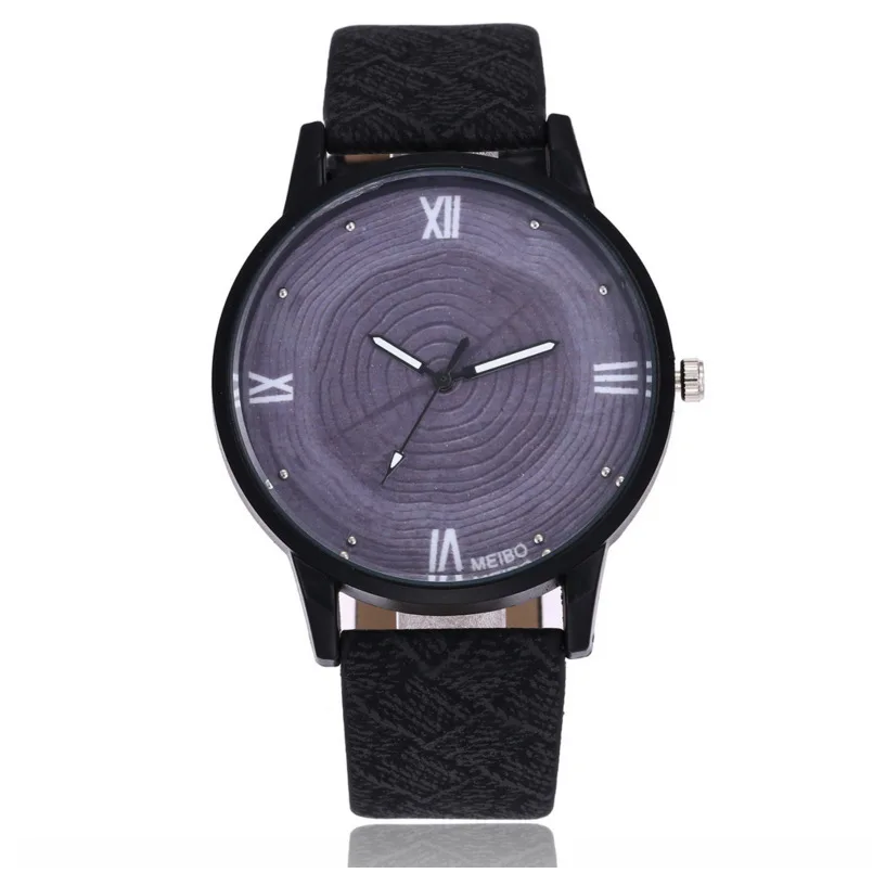 Топ Стиль Модные женские роскошные кожаные ремешок аналоговые кварцевые