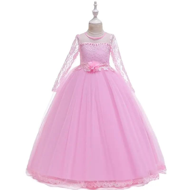 Детское длинное белое платье для девочек 4-15 лет вечерние бальные Платья с