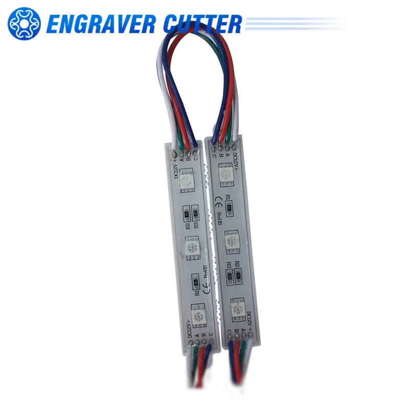 100 шт. SMD 5050 водонепроницаемый светодиодный модуль (3 светодиода RGB свет 0 72 Вт L74 x W12