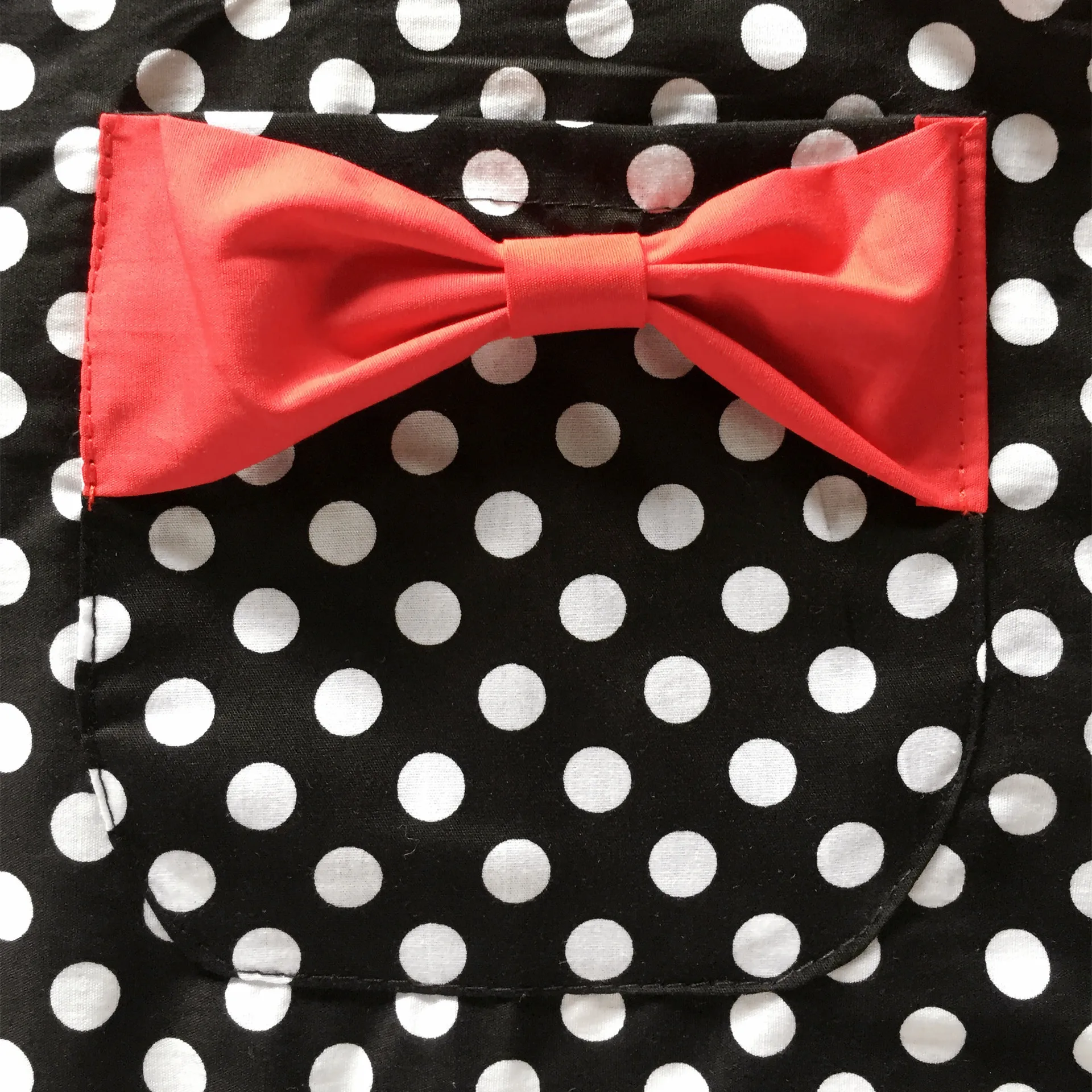 Милая принцесса Полька фартук в горошек шнуровка Ткань банта половина длины для