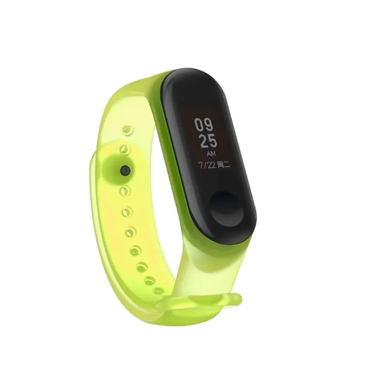 Ремешок для Mi Band 3/4 transparent silicone loop желтый | Электроника
