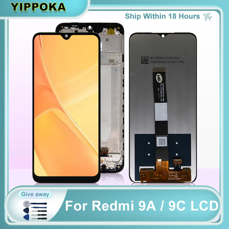 

ЖК-дисплей 6,53 "для Xiaomi Redmi 9A с сенсорным экраном и дигитайзером для Redmi 9C, запасные части для ЖК-дисплея с рамкой, оригинал
