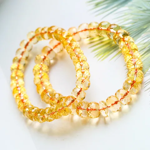 7 мм натуральный желтый цитрин кварцевый кристалл прозрачный браслет из бусин счеты бразильский драгоценный камень богатый камень AAAAA