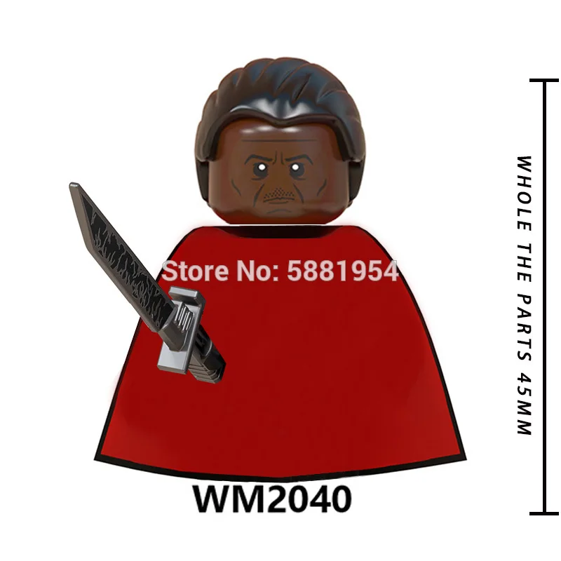 

Single Sell Movie Series Starkiller Kylo The Knights of Ren Mandalori Figures Accessories Head Building Blocks For Kids