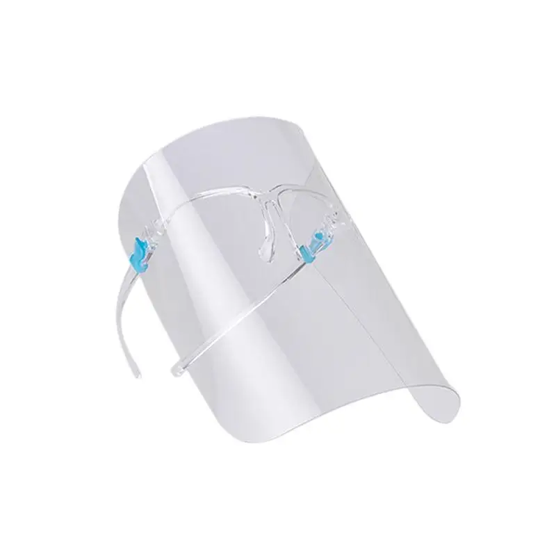 

4pcs Transparent Protective Masks Double-Sided Face Shield Detachable Anti-Oil Anti Fog Safety Shield (Transparent)