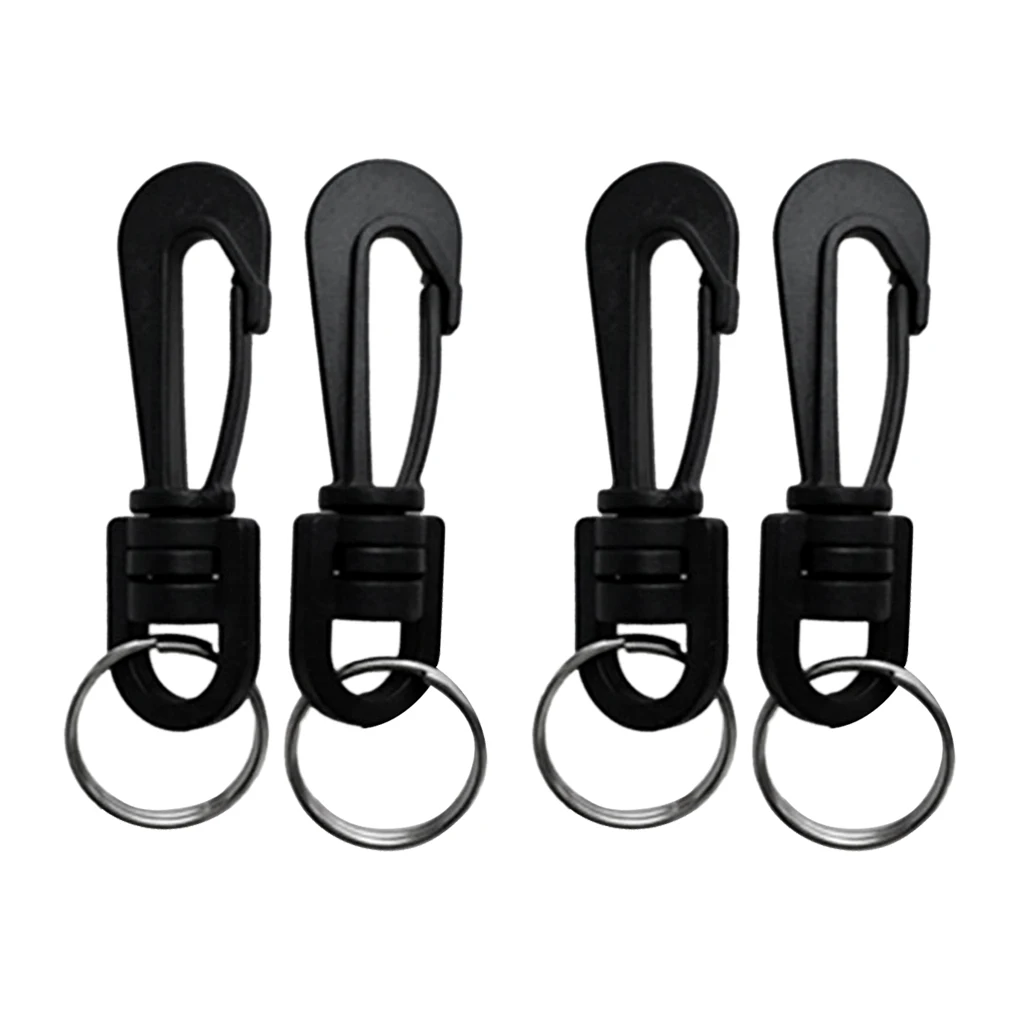 4Pcs Lightweight Swivel Spring Snap Hook Clasp Dive Light Compass Key Ring | Спорт и развлечения