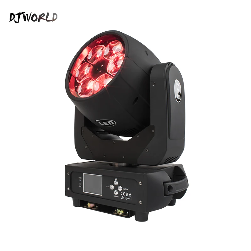 Djworld Bee Eye 6x40W Moving Head RGBW 4in1 LED Beam Effect Light Zoom Wash DMX Stage  Disco Wedding Party DJ Club Fast Shipping