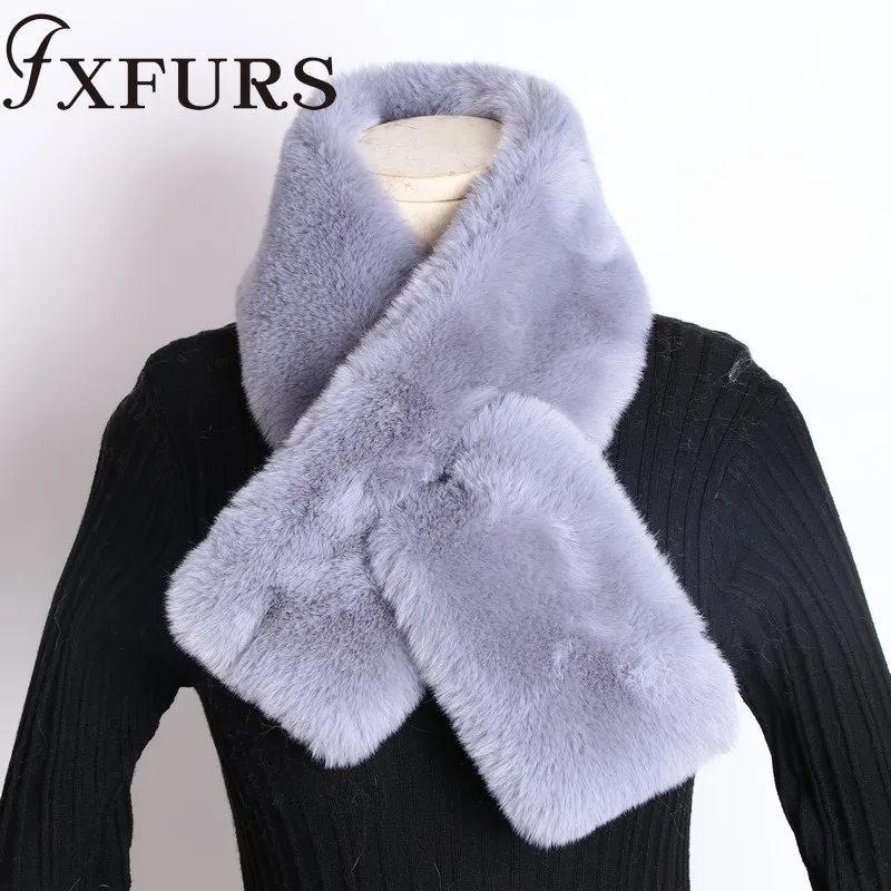 FXFURS 2020 высококачественный шарф из искусственного меха женская мода Стильные