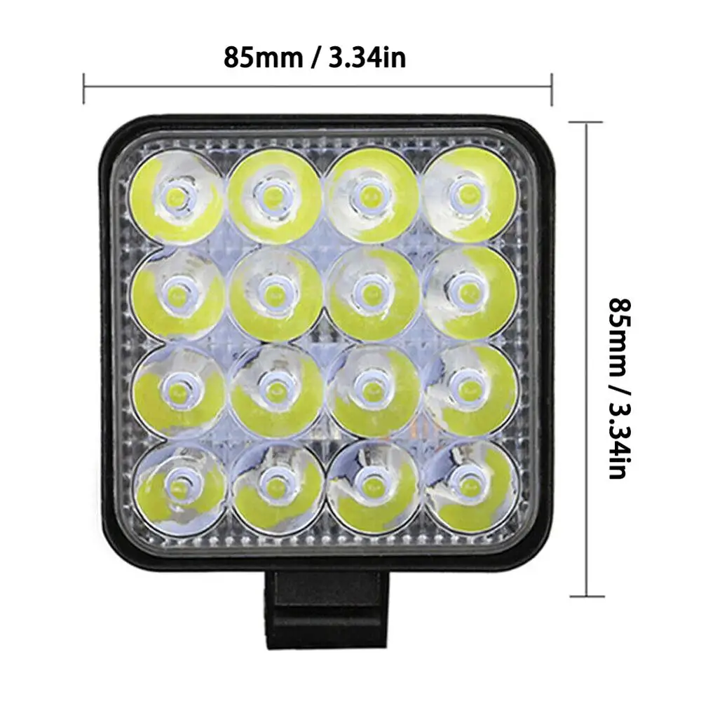 Светодиодные мотоциклетные фасветильник 48 Вт 6000 лм 4 шт.|Световая рейка/рабочее