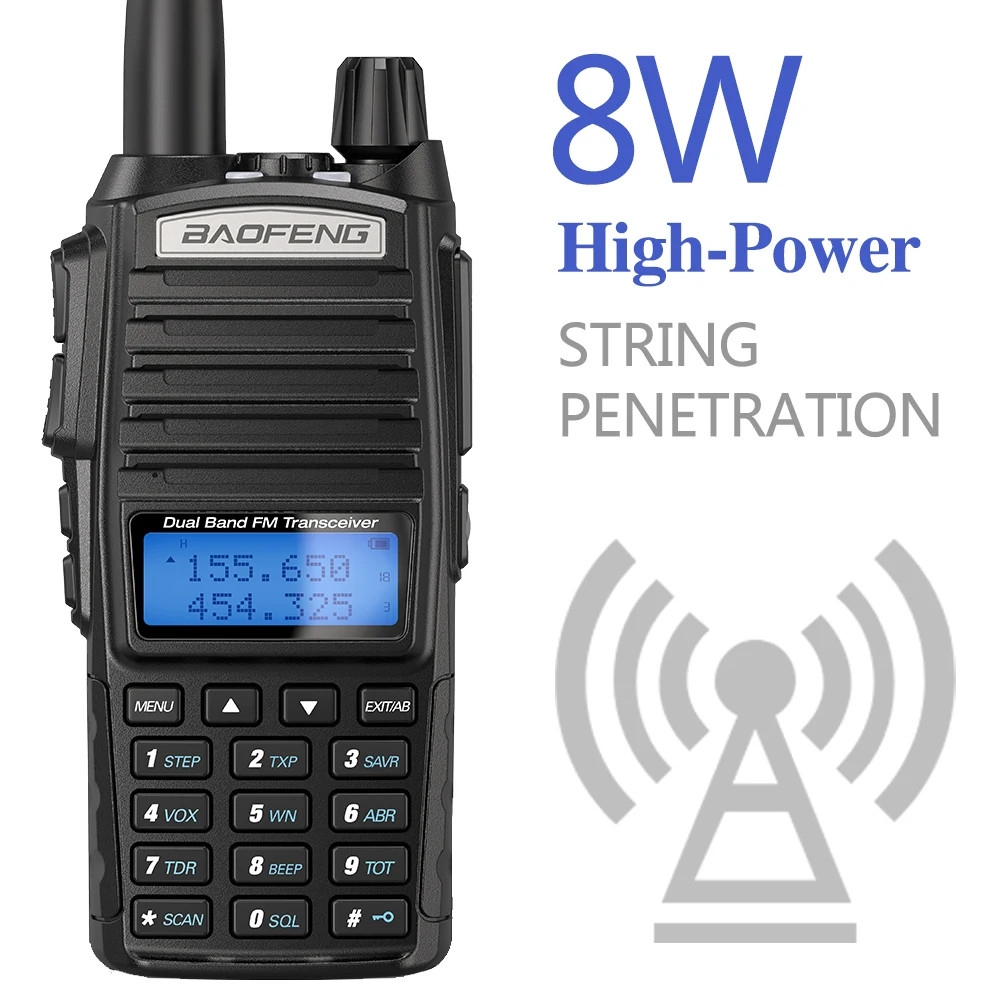 Портативная рация дальнего действия Baofeng UV 82 plus 8 Вт портативное радио