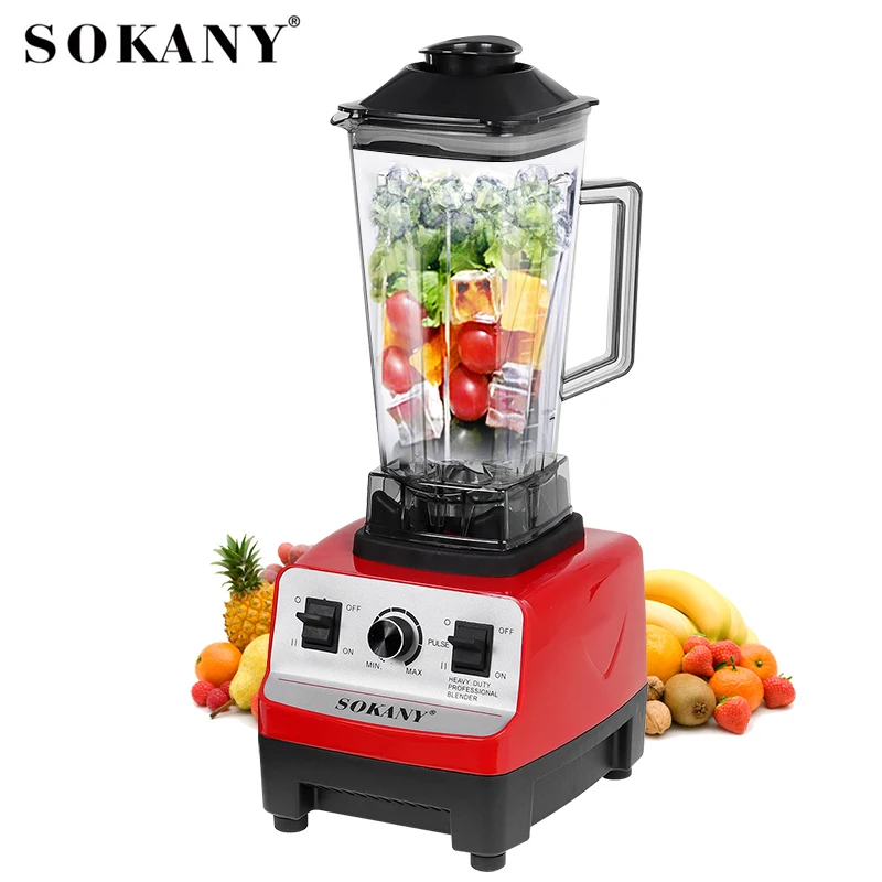 SOKANY-licuadora automática de grado comercial, exprimidor de frutas, procesador de alimentos, batidos, sin BPA, jarra de 2L, 4500W