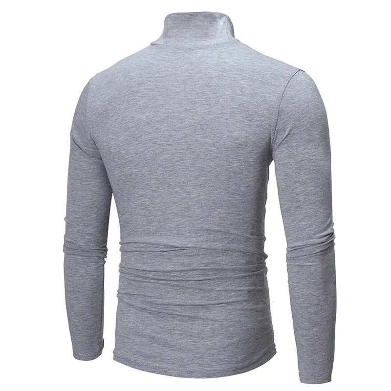 

turtleneck for men Solid color slim elastic thin pullover men Spring Autumn turtleneck men clothing