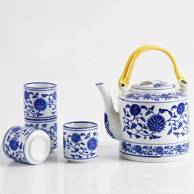 Китайский Синий и белый фарфор чашки Винтаж керамический чайный набор кунг фу