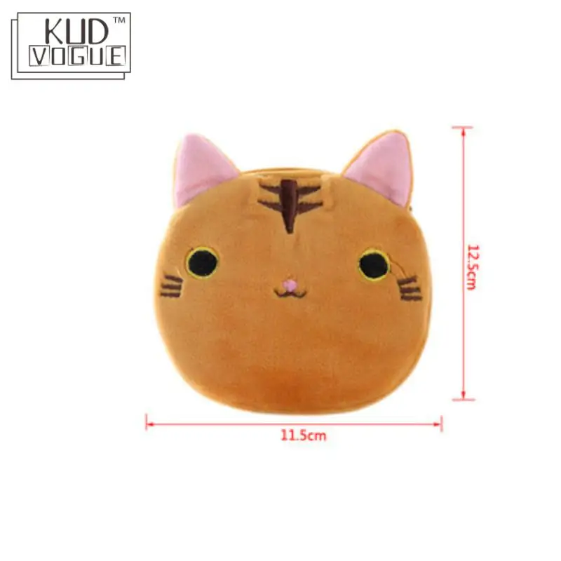 Высокое качество Kawaii милый женский кошелек с кошкой маленький брелок плюшевый хлопок сумка для монет карман на молнии Сумочка для монет подарок для девочек мини-сумка