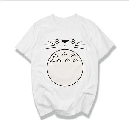 Женская футболка с принтом Аниме Тоторо для девочек женская Харадзюку белая