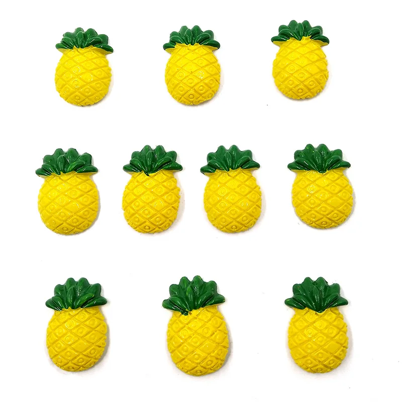 10pcs Pineapples DIY Bean смолы магниты на холодильник креативный сувенир с мультипликационным героем холодильники магнитный стикер сообщений домашний декор кухонные аксессуары - Цвет: 10pcs Pineapples