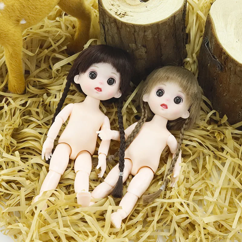 Новинка BJD 16 см белая мышечная кукла 13 суставов подвижная Мини Милая телесная с