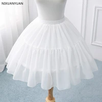 black or white short petticoats for wedding lolita woman girl underskirt crinoline fluffy pettycoat hoop skirt