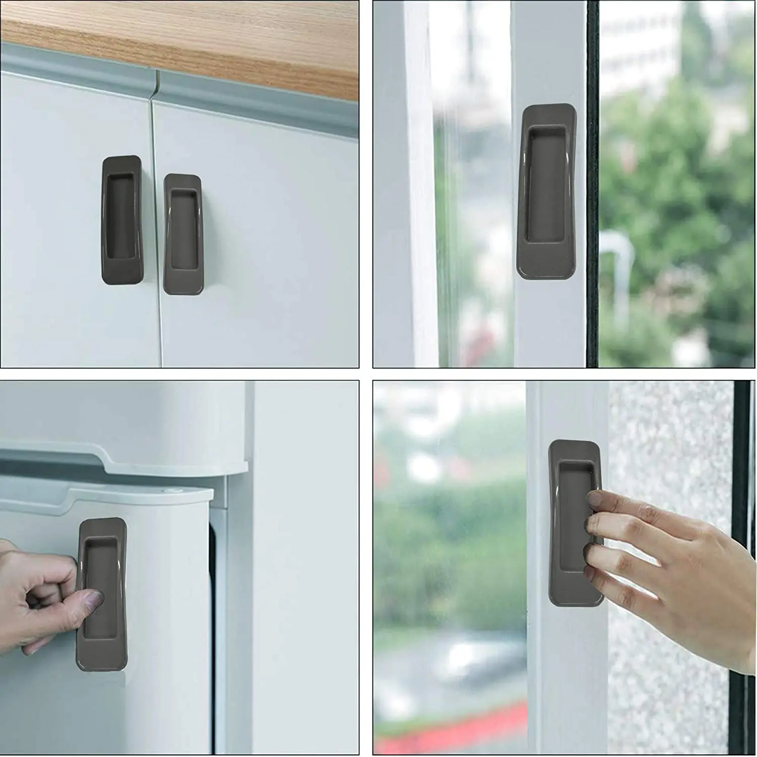 Серая самоклеящаяся наклейка на ящики мгновенного действия пластиковая дверные