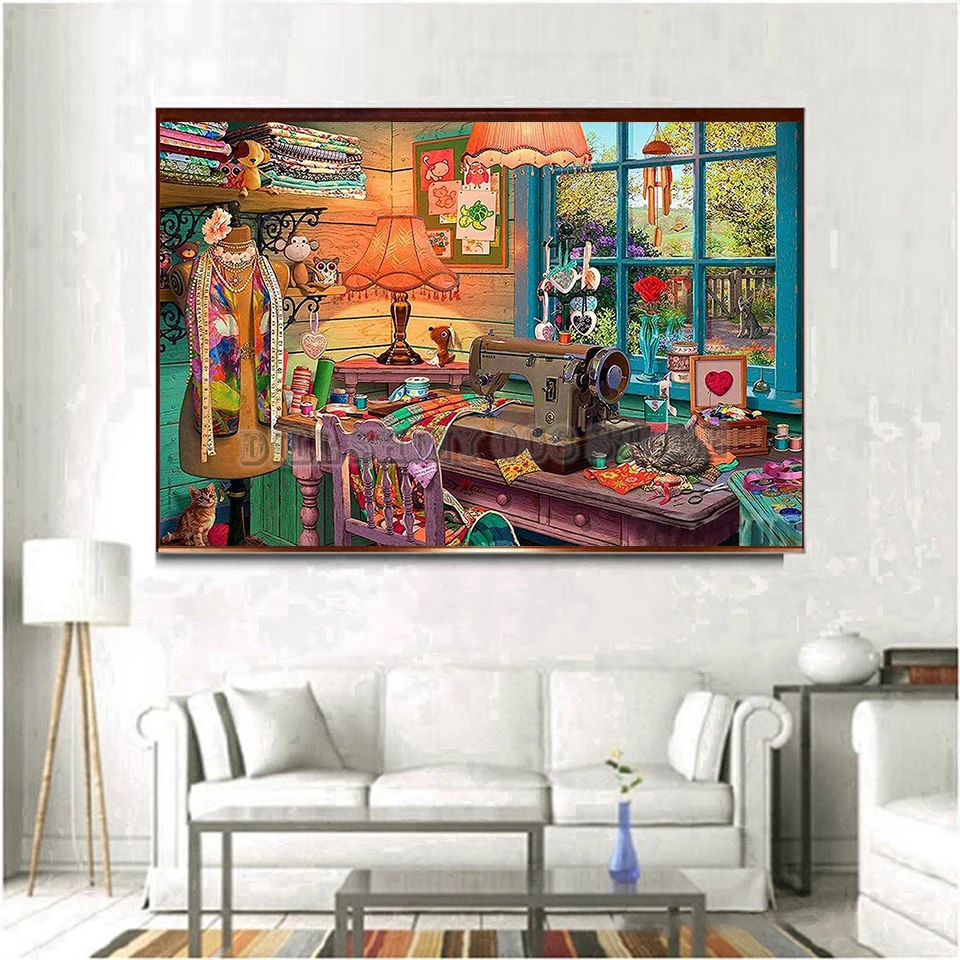 5D DIY Алмазная картина для шитья комнаты полная дрель вышивка крестиком мозаичное