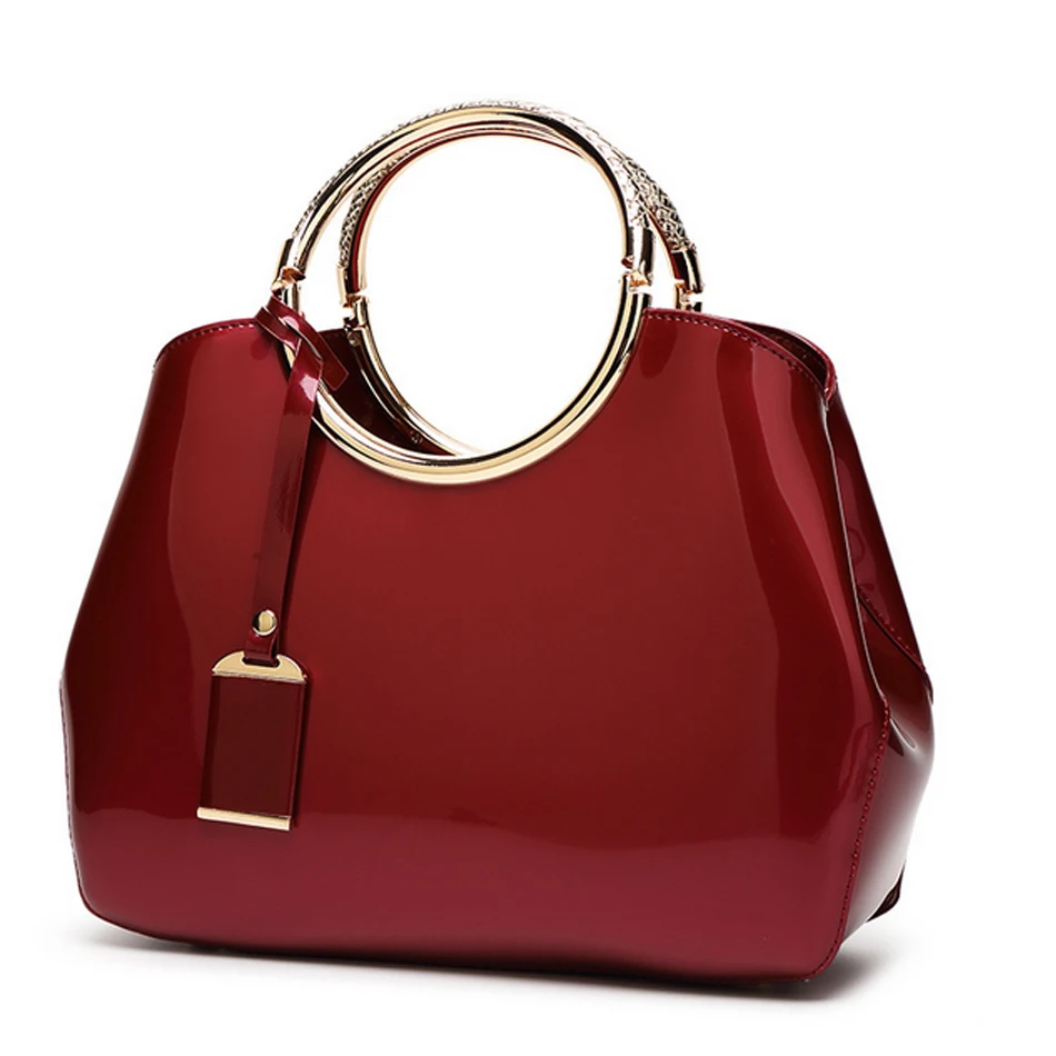 Высококачественная модная трендовая сумка из лакированной кожи Сумка с верхними