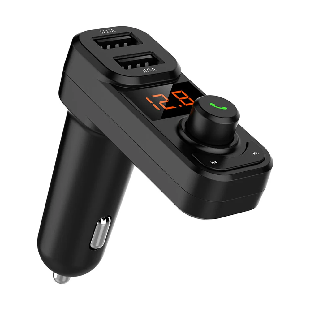 

Wireless Car MP3 Player Transmitter Radio with 2 USB Port Charger & Hands-free Calling Support and U-Disk with Quick Char