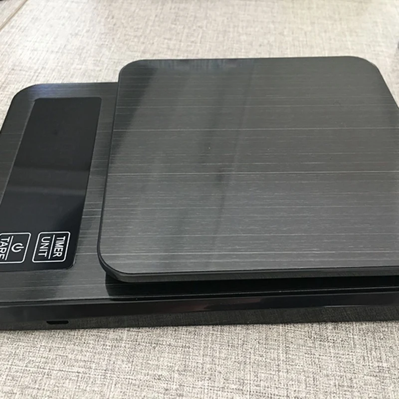 

Hand Punch Stainless Steel Timing Coffee Scale Electronic Scale Kitchen Scales Timing Scale 5Kg/0.1G
