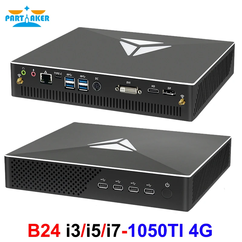Verkaufen Mini Gaming PC Intel Core I7-9700F I5-9400F I3-9100F GTX1050TI 4G Win 10 M.2 NVMe SSD Desktop-Computer 4K Multi-Display AC WiFi