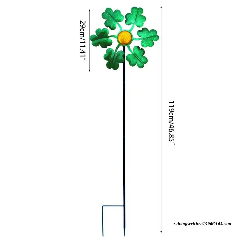 

28GF 47" Tall Windmill Leaf Yard Winnower Garden Stake Ornament Rotating Wind Spinner Outdoor Yard Lawn Decor